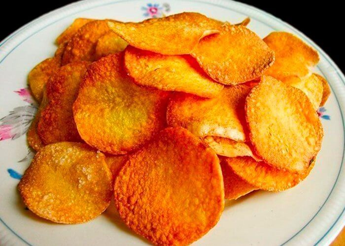 Чипсы в микроволновке без масла и соли!