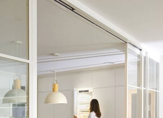 Телескопические двери перегородки