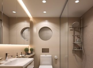 Идеи дизайна ванной комнаты с косым потолком